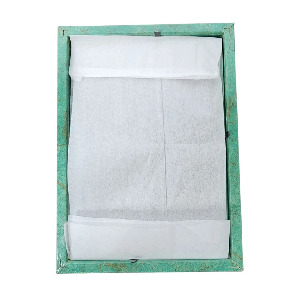 Frame photo green brown decorative glass front black back hang or stand